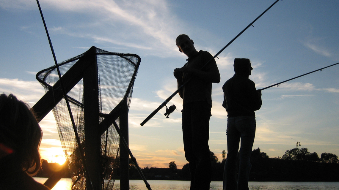 Angler setzen gezielt Fische wieder aus, um den Fischbestand zu erhalten.