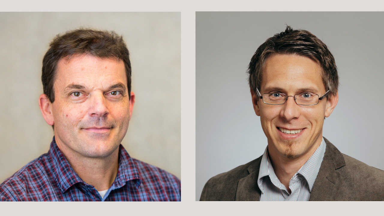 Leibniz-Preisträger 2021: Naturstoffforscher Prof. Rolf Müller (links) und Biodiversitätsforscher Nico Eisenhauer (rechts)