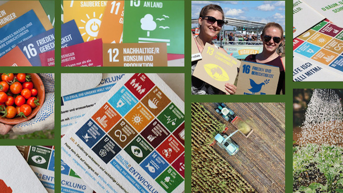 Die Nachhaltigkeitsziele der Vereinten Nationen in Bildern: Felder, Lebensmittel und vieles mehr,