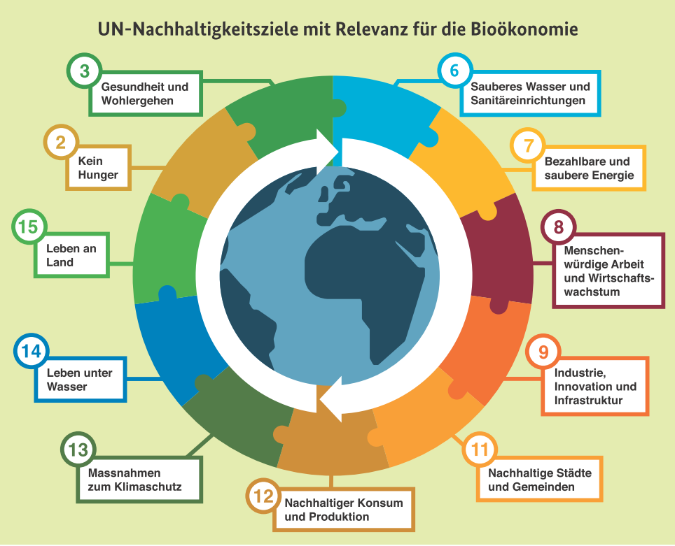 UN-Nachhaltigkeitsziele mit Relevanz für die Bioökonomie