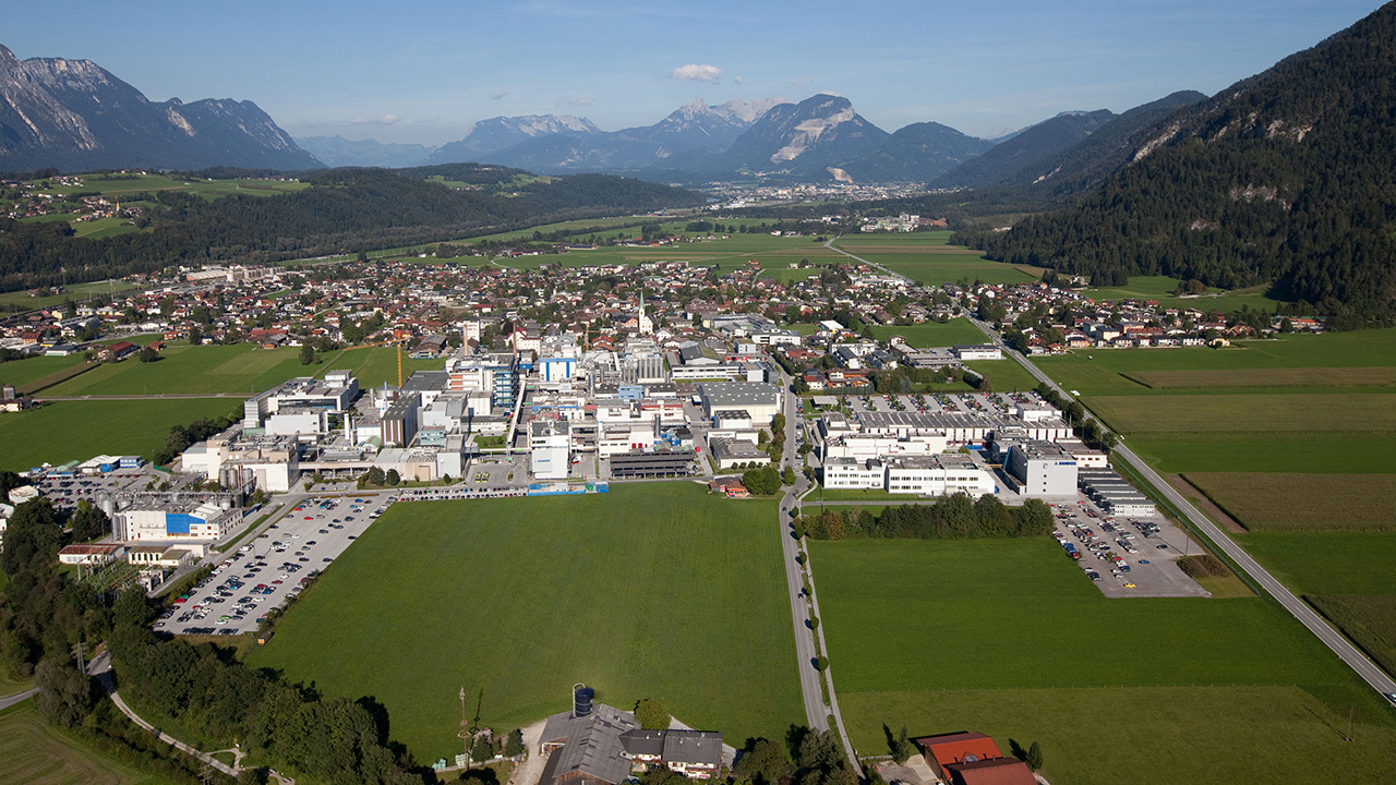 Luftaufnahme des Industrieparks Kundl