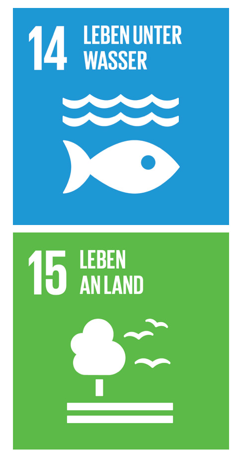 SDG icons 14 und 15