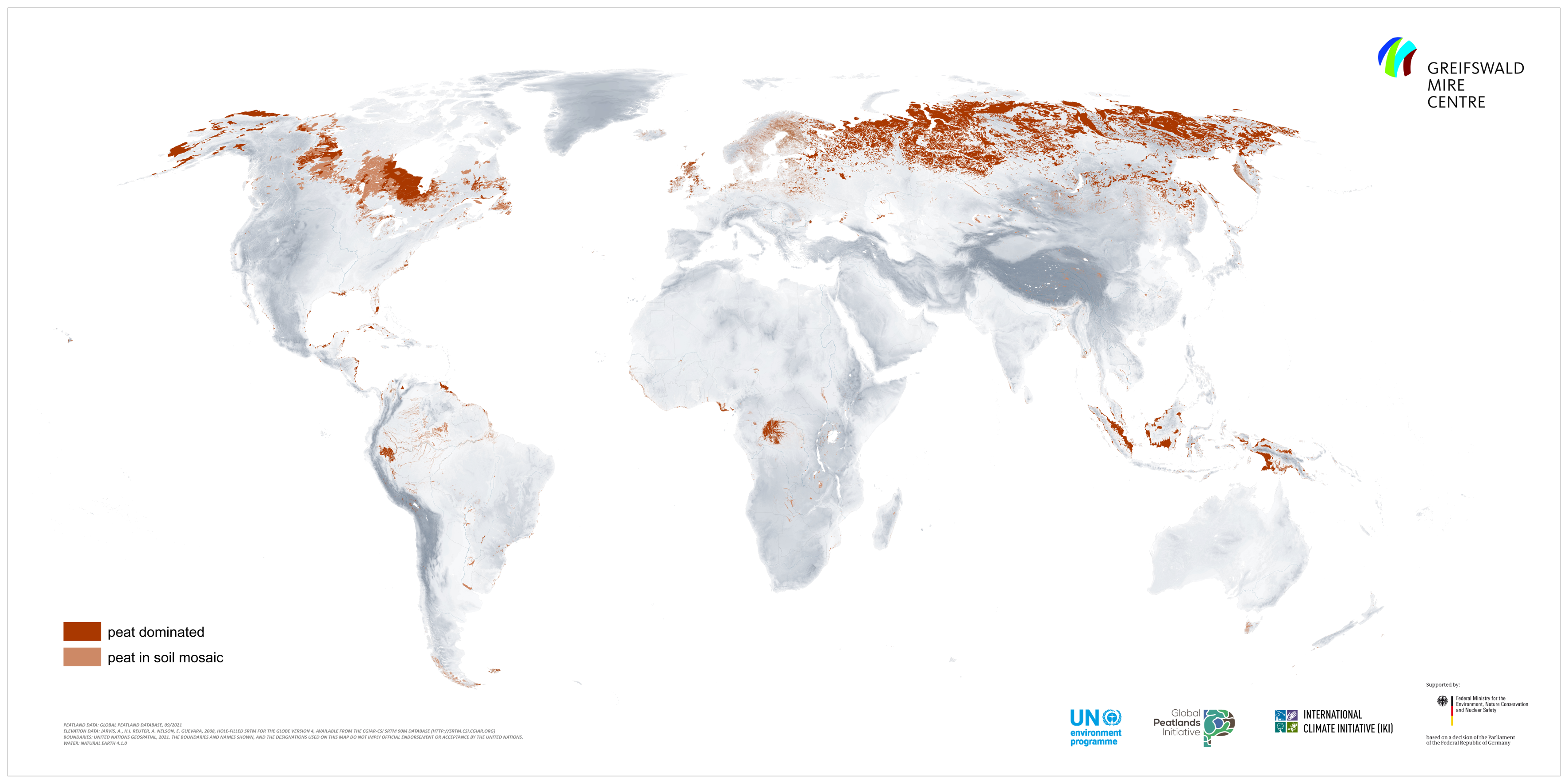Vorkommen von Mooren auf der Weltkarte