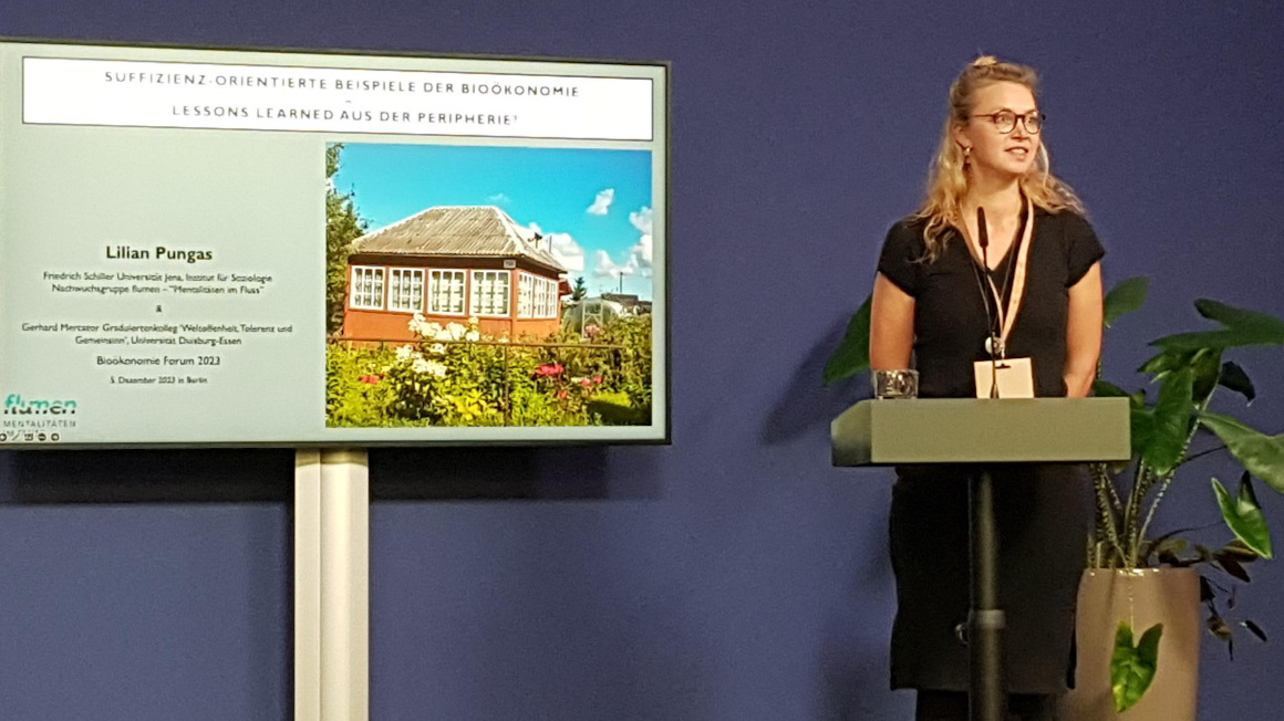 Lilian Pungas stellt Ergebnisse ihrer Fallstudie vor