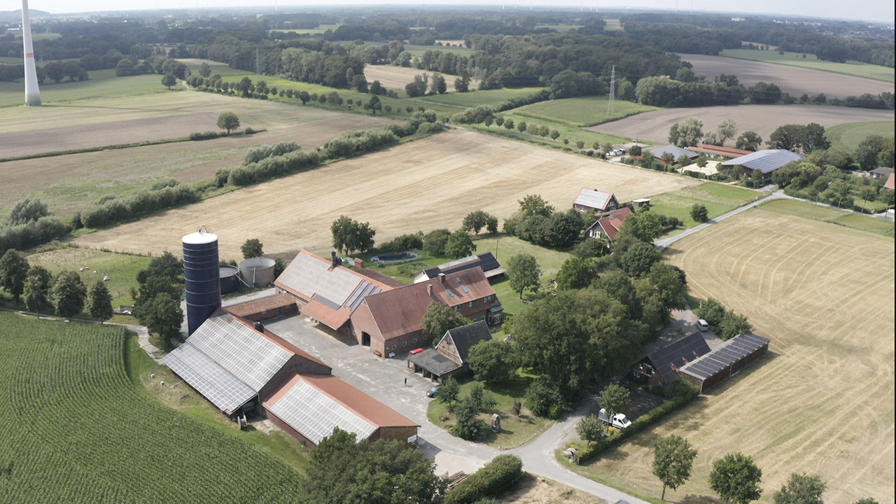 Hof Jan Große-Kleimann Bauernhof Luftaufnahme