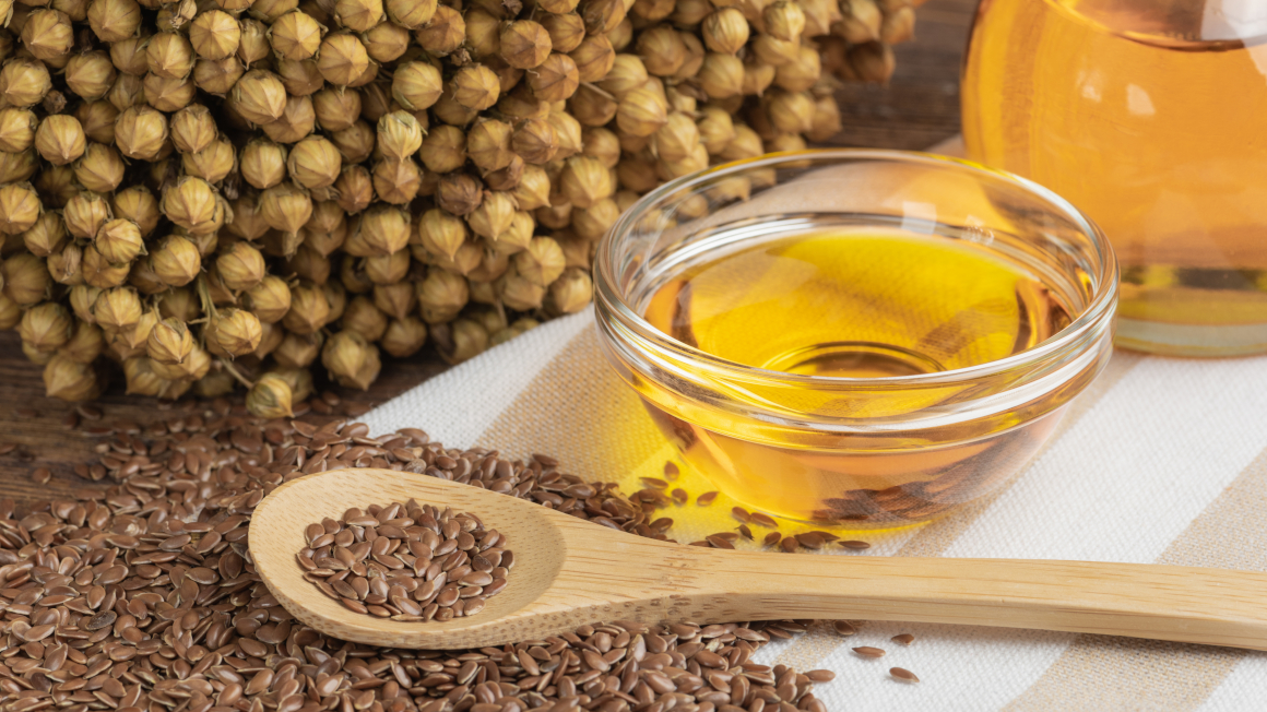 Leinsamen und Öl