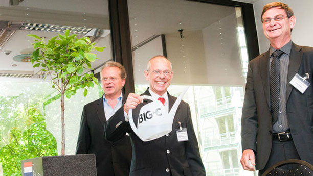 Die drei Initiatoren des BIG-C-Konsortiums bei der Gründung im Jahr 2014