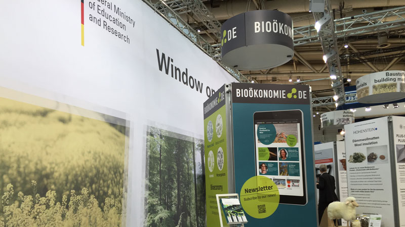 Bioökonomie.de auf dem Stand "Schaufenster Bioökonomie"