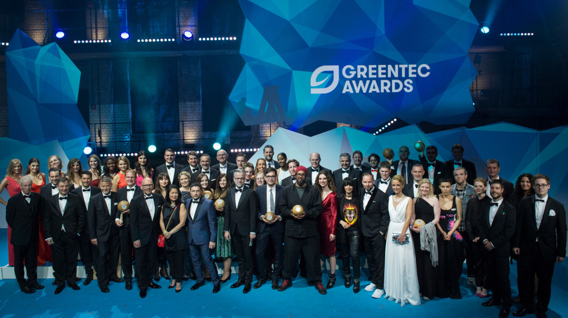 Die Preisträger des Greentec Award 2017 beim Festakt in Berlin.