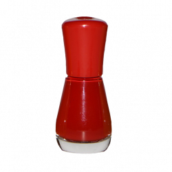 eine Flasche mit rotem Nagellack