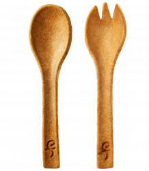Löffel und Gabel aus Getreide